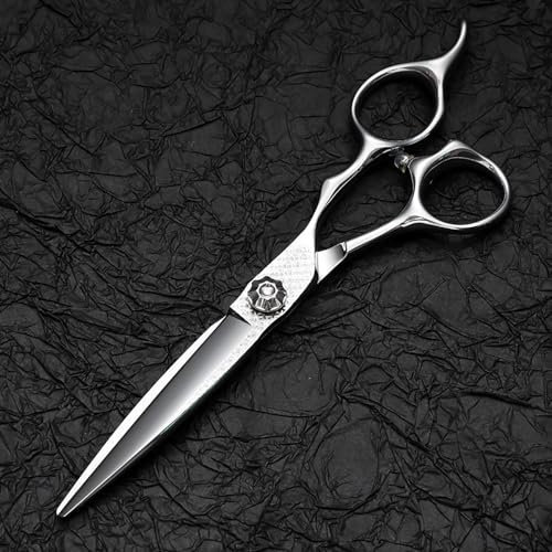 Haarschneideschere, Friseurschere - 6-Zoll-Profi-Haarschere - Rasiermesserscharfe Schere für Haare, Friseurset, Haarschnitt, Trimmen, Männer/Frauen für den Einsatz im Heimsalon, B, A
