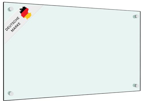 DELUKE® Küchenrückwand Glas - 90x40cm Weiß | Wandverklediung Küche Wandschutz Spritzschutz Herdspritzschutz Glasplatte Rückwandküche Küchenwand Design