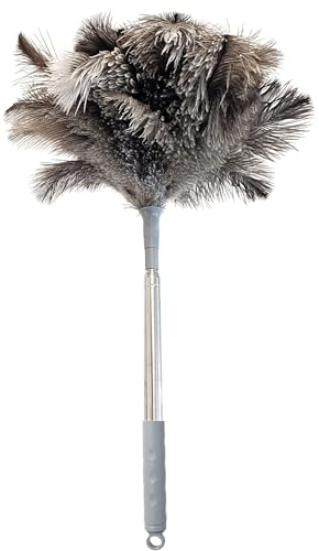 Ostrich feather dust collector, household dust removal tool, South African ostrich feather dust removal tool. (Scalable/78.74inch) (58cm*200cm)