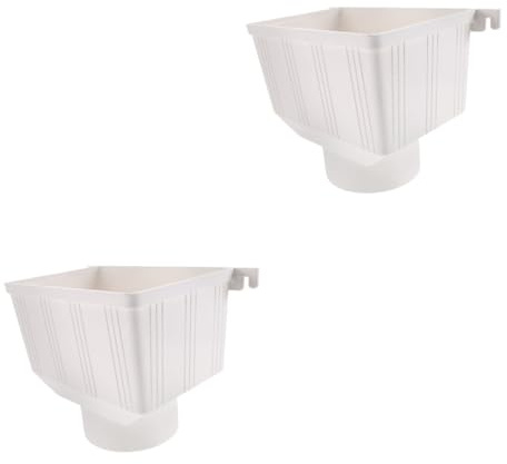Hemobllo 2 Pièces Avant-toit eau de pluie PVC tuyau de drainage accessoires tuyau d'égout entonnoir eau seau de pluie entonnoir de pluviale système de récupération d'eau de pluie
