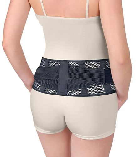 TitanGuard Breathable Thin Back Brace for Women, Adjustable Lower Back Support Belt for Everyday Pain Relief, Slim Low-Profile Lumbar Brace with Gentle Compression, Comfortable Under Clothes