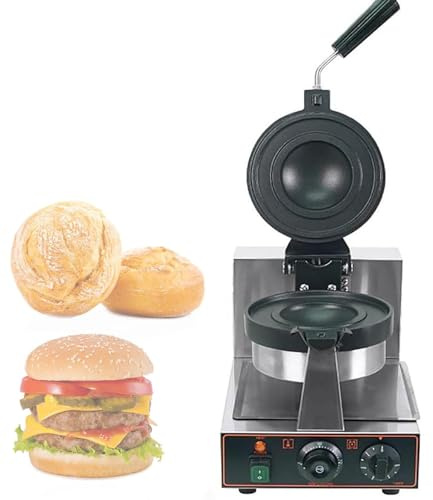 Gaufrier électrique antiadhésif pour hamburgers, gaufrier double face, 1 300 W, contrôle de température de 50 à 300 °C, chauffage rapide.