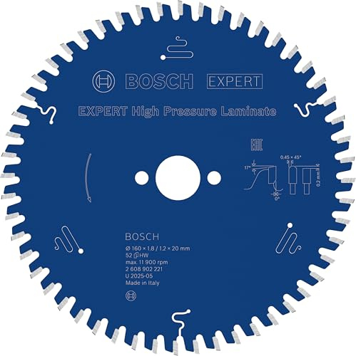 Bosch 1x Expert HPL Circ Saw Blade | for HPL High-pressure laminate, Ø 160 mm, Professional Accessory Hand-Held Corded Circular Saws, Plunge Saw