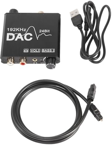 Harewtwy 192KHz Digital to Analog Audio Converter with and Volume Adjustment,Digital SPDIF/Optical/Coaxial to Analog Stereo