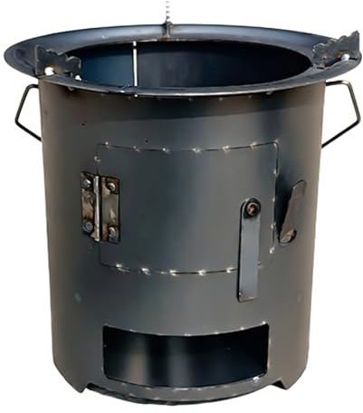 Holz Brennen - Tragbare Outdoor Kochgeschirr Inklusive Grill Und Zange - Rakete Outdoor Camping | für Notfallvorbereitung Backpacking Wandern RV Reise Outdoor Feuerstelle Terrasse