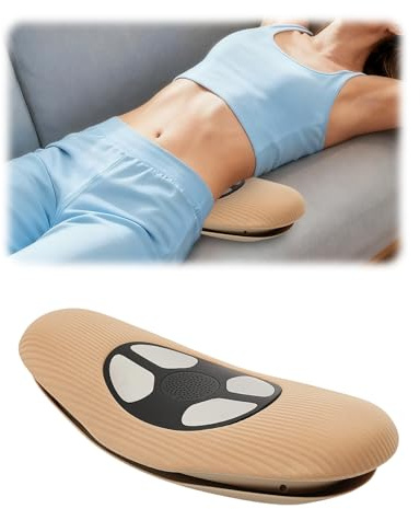 HUOMMGS Rückenmassagegerät Elektrisch Lenden Massagegerät mit 20 EMS Pulsmodi, Heißerkompressionsmodu, Timingfunktion Lendenwirbelkissen Lenden Massagekissen Massage Gerät für Zuhause, Büro