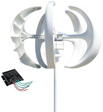 Generatore eolico da 12000 W, 12 V 24 V 48 V 110 V 220 V, generatore eolico verticale a 5 pale, corrente alternata trifase a magneti permanenti, kit completo di turbina eolica con controller per siste