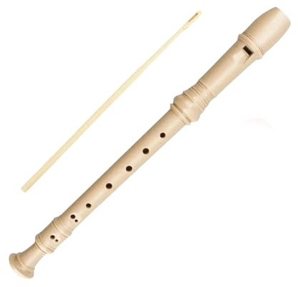 Vuxeninspelare Blockflöjt Instrument Nybörjarflöjt 8 Hål Milky White