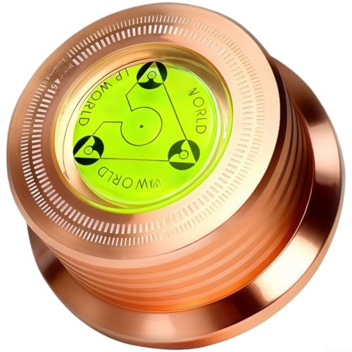 Poids d'enregistrement LP en aluminium avec niveau à bulle de précision conçu pour la stabilité du plateau tournant et l'alignement constant du stroboscope 33/45 tr/min (C)