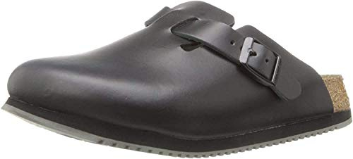Birkenstock Boston Super Grip aus Naturleder - Herren und Damen Clogs Berufsschuh - Rutschhemmende Gummi-Eva-Sohle nach EN ISO 20347 - Anatomisch geformtes Kork-Latex-Fußbett