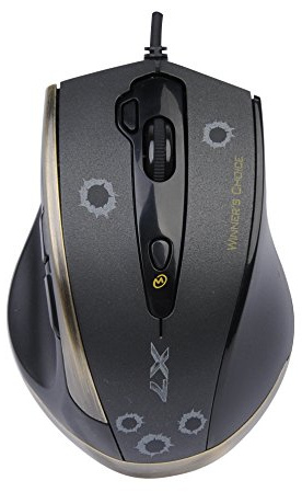 A4tech X7 V-Track F3 Gaming Mouse with Advanced Macro Script - 7 programmable Buttons - Rubberized Side Grip - 3000 CPI