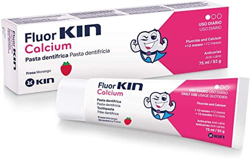 Fluor Kin Toothpaste ~ Childrens Strawberry Flavour with Calcium and Fluoride