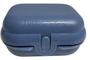 Tupperware To Go Mini-Twin Größe 1 kleine Brotdose MiniTwin Twin Schule Kindergarten blau dunkelblau