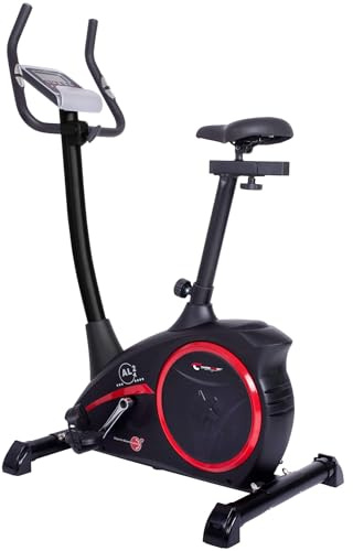 Christopeit Sport motionscykel AL 2 Black Edition – 24 steg, 9 kg magnetbromssystem, LCD-skärm, upp till 150 kg