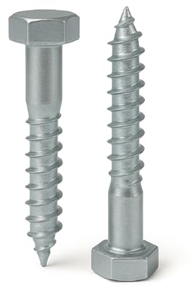 NIMA PARTS Sechskant Holzschrauben 8x40 mm - 25 Stück - DIN 571 | verzinkt Holzschraube Sechskant, Schlüsselschrauben, Holzbauschrauben