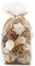 Qingbei Rina 18 Stück Deko Kugeln Rattankugeln,Dekokugeln Wicker Rattan Ball,Kugeln Hochzeit Tischdeko, Naturdeko Rattan, Aromatherapie Duft Potpourri (braun und weiß)