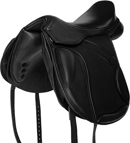 A&M Reitsport VS sadel Valencia av mjukt läder och utbytbart huvud, storlek: 45 cm
