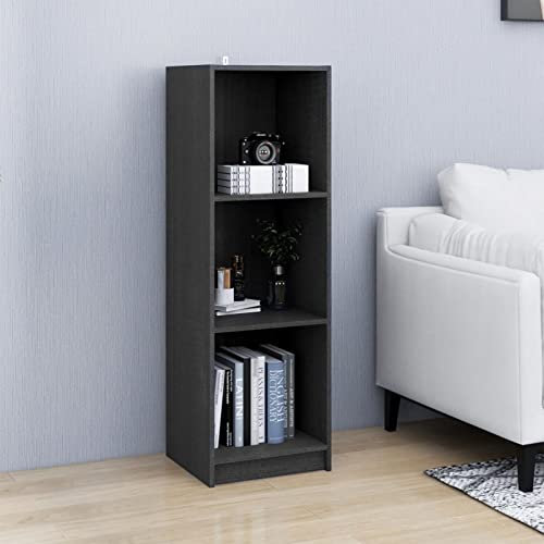 Tidyard Bücherregal Raumteiler Standegal Wandregal Aktenregal Schrank Büro Massivholz Kiefer Grau