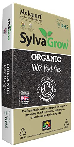 RHS Endorsed Melcourt Sylvagrow Organic Peat Free Growing Medium Compost 40lt Bag