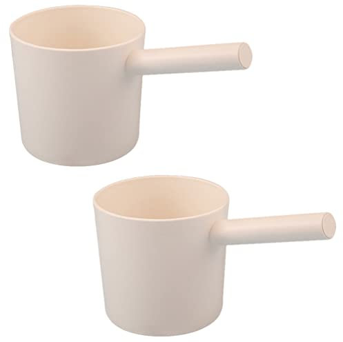 Lot de 2 mini cuillères en plastique - Louche à eau - Louche à shampooing - Cuillère à eau - Indispensable pour la cuisine, la salle de bain, le jardin