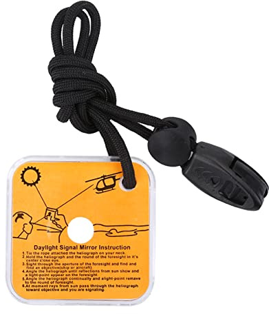 KIMISS Miroir de Survie Miroir de Signalisation Acrylique Extérieur Multifonctionnel Survie Sauvetage d'urgence Outil de Miroir de Signal Réfléchissant