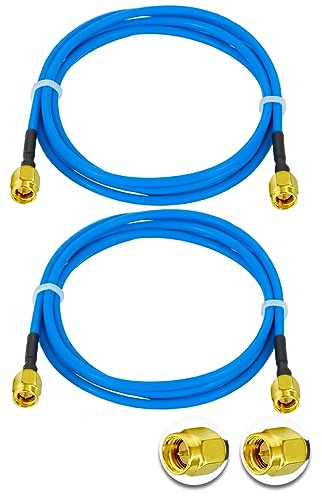 Vecys 2PCS SMA Maschio a SMA Maschio RF Cavo Coassiale SMA RF Pigtail 3.3ft/1M RG405 SMA Maschio 50 Ohm Bassa Perdita Cavo di Estensione