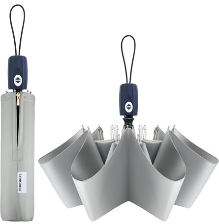 RXHOSIGAY Color Glue Coating Sun Umbrella UV Protection Compact Folding Windproof Parasols Travel Auto Open Close Blocking UV 99.98%