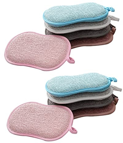 GLEAVI Scrubber Pad Kitchen Sponge Cleaning 10pcs Dishwashing Pads Double-Sided Sponge for Dishwashing Purpose and Random Color Household Appliances