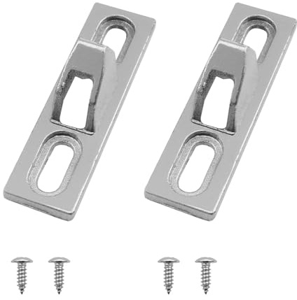 Paquete de 2 soportes para puertas correderas de 70 tipos, retenedor de cerradura de puerta corrediza de vidrio de aleación de zinc con tornillos de montaje, apto para todo tipo de puertas correderas