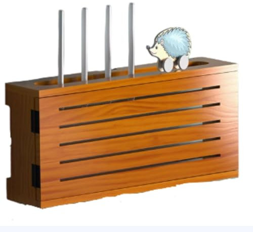 Serenitison Router Rack,Cajas Organizadora Cables,Soporte Router Pared,Cajas de Almacenamiento para enrutador Colgante,Cajas de Almacenamiento Multifuncional,Ocultar Router WiFi,42.5 * 10 * 20cm