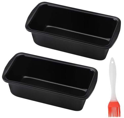 DAWRIS 2PCS 1lb Loaf Tin with a Brush, Nonstick Bread Tins for Baking Cakes, Loafs, and Banana Bread, Bread & Loaf Tins for Ovens, Loaf Pans, Dishwasher Safe, Oven Safe Loaf Tin, Freezer Safe