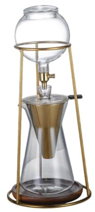 Baoblaze Cafetera de goteo de hielo, cafetera helada de goteo fría, fabricación de té, jarra de vidrio de velocidad ajustable para acampar en casa