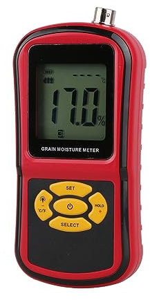 Misuratore di Umidità, LCD Grano Misuratore di Umidità GM640 Con Sonda di Misura Tester for Mais Grano Riso Fagiolo Grano Igrometro Strumento di Umidità per legna da ardere, legname e mattoni
