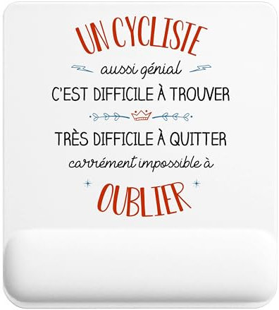 Planetee Tapis de Souris Un Cycliste Aussi génial | Accessoire Bureau Ergonomique - Idéal pour Anniversaire, Collègue, Secret Santa Noël, Fête des Pères et Fête des Mères