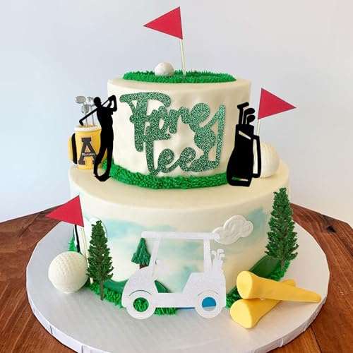 Golf 40th Birthday Cake Decoration 40th Birthday Decorations | Men Cake Topper for 40th Golf Sports Theme Birthday Party Decorations