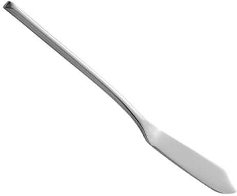 Healifty Espátula de Cocina de Acero Inoxidable para Untar Crema y Mezclar, Resistente al Calor y la Decoloración, Diseño Simple y Redondo para Uso en Cocina y Repostería