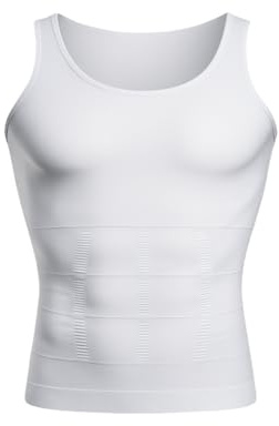 MEIION Débardeur Gainant Omeno Gilet de Compression Amincissant en Coton pour Hommes Shapewear sans Manches pour Une Silhouette élancée
