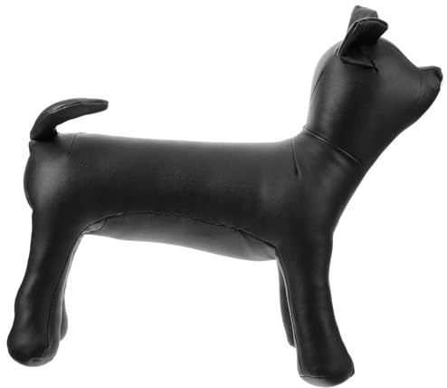BESTonZON Hundeschaufensterpuppe Aus Pu Leder s Hunde Mannequin Für Haustierbekleidung Faltenfreie Präsentation Wiederverwendbares Ausstellungsmodell Für Hundekostüme