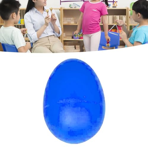 RiToEasysports Musikalischer Osterei-Pädagogischer Hand-Percussion-Shaker aus Kunststoff Zur Entwicklung der Koordination aus Kunststoff (Blue)