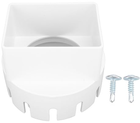 Respice Finem Adattatore per grondaia per grondaia 3x4 pollici Adattatore per grondaia quadrata in PVC per tubo di scarico per esterni (Bianca)
