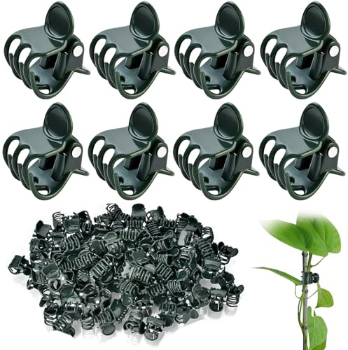 Pflanzenclips Orchideen Klammern, 50 Stück Pflanzenklammern Pflanzenclips für Kletterpflanzen, Kunststoff Pflanzen Clips Blumenklammern, Orchideen Clip zur Unterstützung von Stielen Reben Stängeln