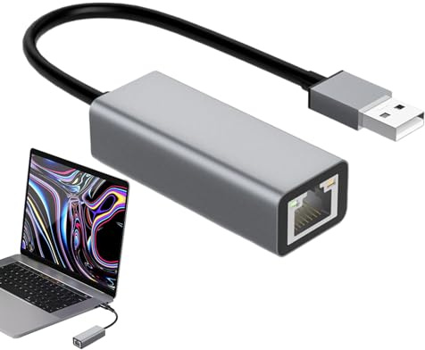 Mbiyhgta Ethernet USB tipo C - Adaptador LAN de transferencia de datos, accesorio de red de computadora USB, soporte de señal consistente | Conexión con cable sin costuras para viajes profesionales