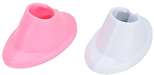 Generic Soporte para Botellas de Esmalte de Uñas, Soporte Eficiente a Prueba de Derrames para Salón de Manicura, 2 Piezas de Goma Suave Rosa y Blanco para Profesionales y Uso Doméstico