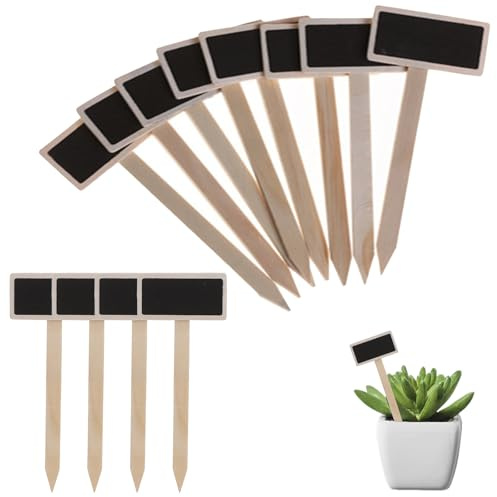 JYXNU 12 Stück Pflanzenstecker Holz Schilder Stecketiketten Tafel, Pflanzenschilder Set, Pflanzschilder Holzschilder Pflanzenetiketten Gartenpflanzenanhänger für Topfsamen Kräuter Blumen Gemüse