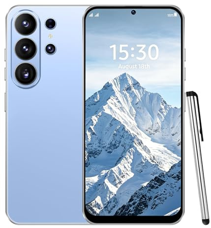 QrZrQ 4G Smartphone, Écran HD+ 6.6 Incell, 4GB RAM+32GB ROM(TF 256GB), Batterie 5000mAh, Android 12, Double Nano SIM, Caméra 16MP+13MP, Déverrouillage Facial, OTG (Blue)