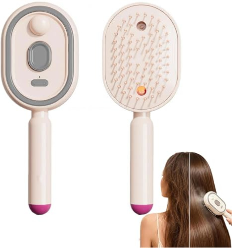 Pettine elettrico per massaggio a cuscino d'aria, spazzola a vapore per raddrizzare i capelli, applicatore multifunzionale per olio del cuoio capelluto, spazzola per capelli a vapore con autopulente