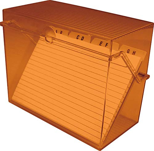 Kortfilslåda A8 orange transparent
