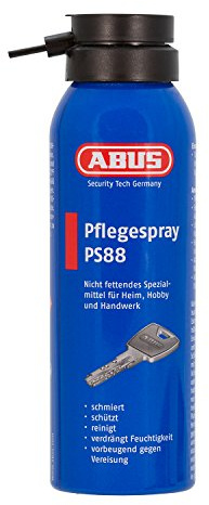 ABUS Pflegespray PS88 - Fettfreier Schmierstoff für Türzylinder, Autoschlösser, Werkzeuge - schützt vor Feuchtigkeit und Vereisung, 125ml