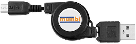 Mumbi Câble USB enroulable 2.0 Type A vers fiche Micro B