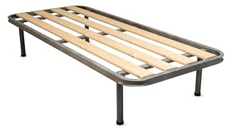 Rete A Tavole Singola 90X190 Ortopedica Rinforzata 4 Piedi H30 cm